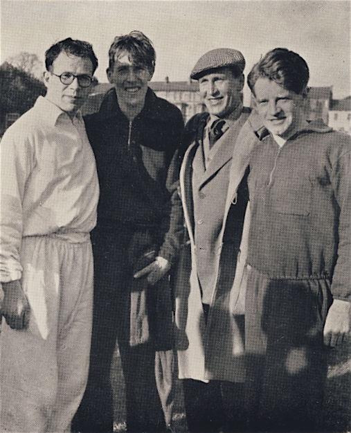 Left to right: Brasher, Bannister, Stampfl, Chataway, May 1954
